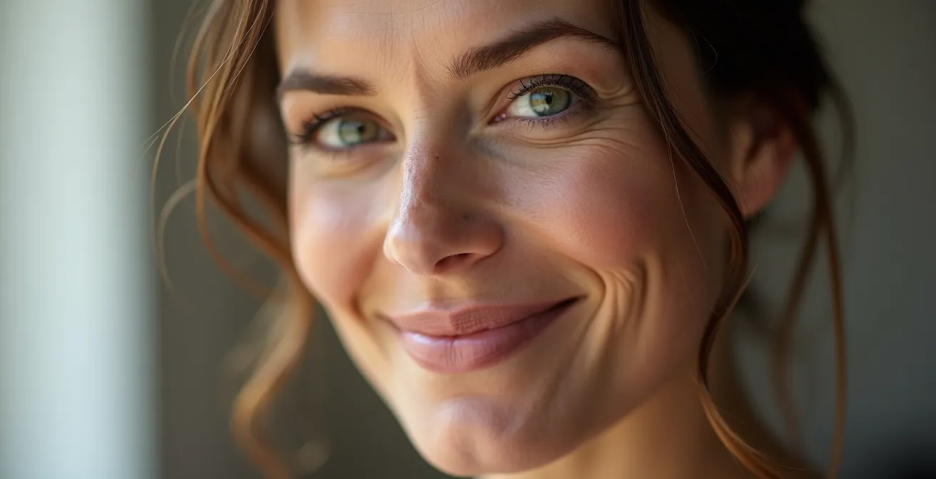 Portrait d'une femme au résultat naturel après traitement de médecine esthétique